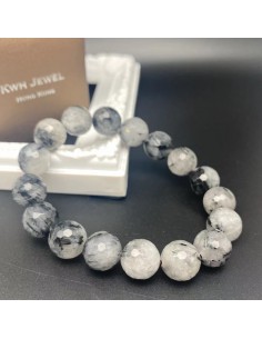 黑髮晶切割面手鏈