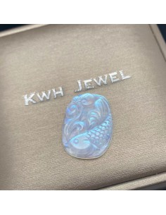 Moonstone Fish Pendant