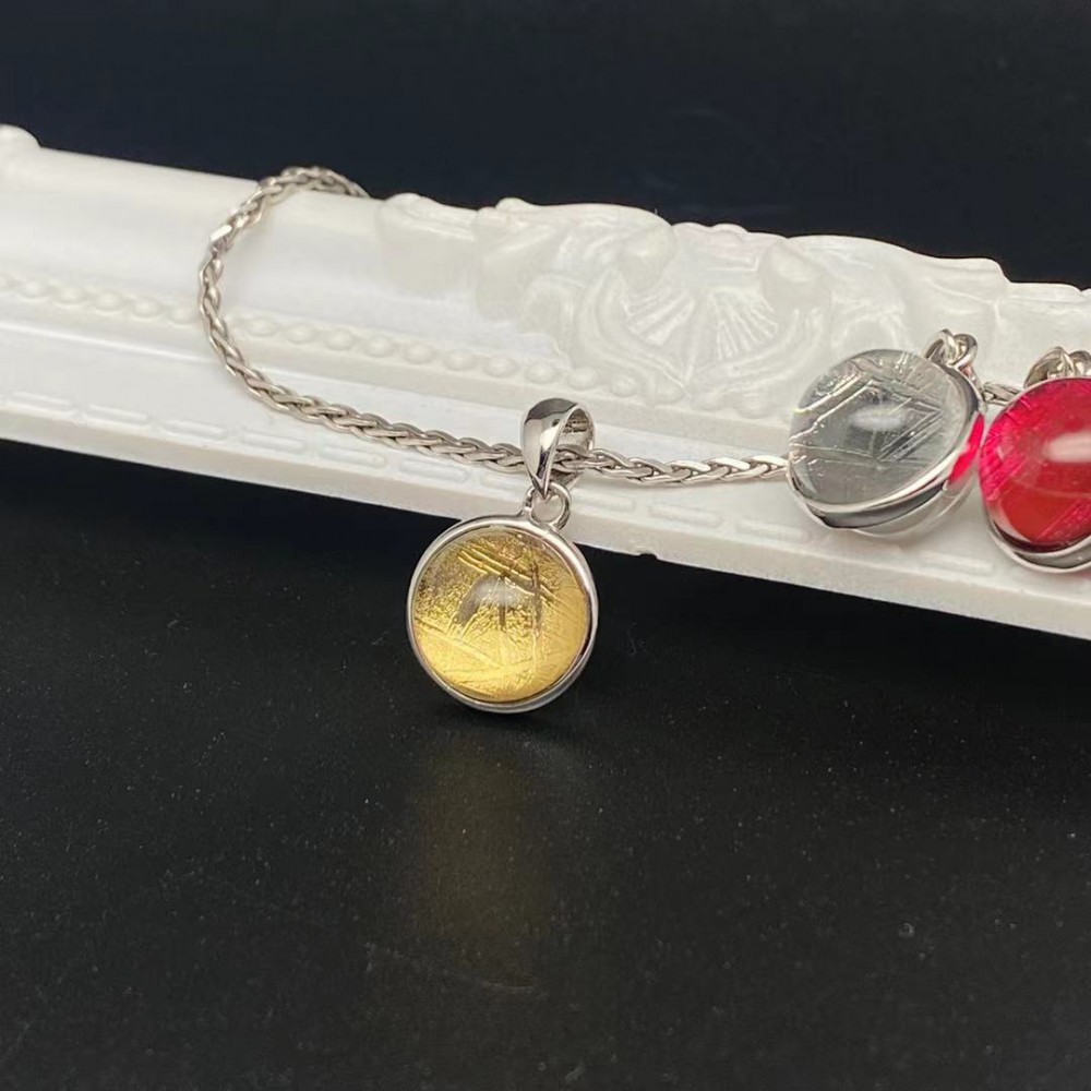 Meteorite Silver Ball Pendant (Sweden) Meteorite Silver Ball Pendant (Sweden)