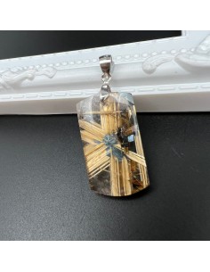 金鈦晶 金髮晶吊墜 2