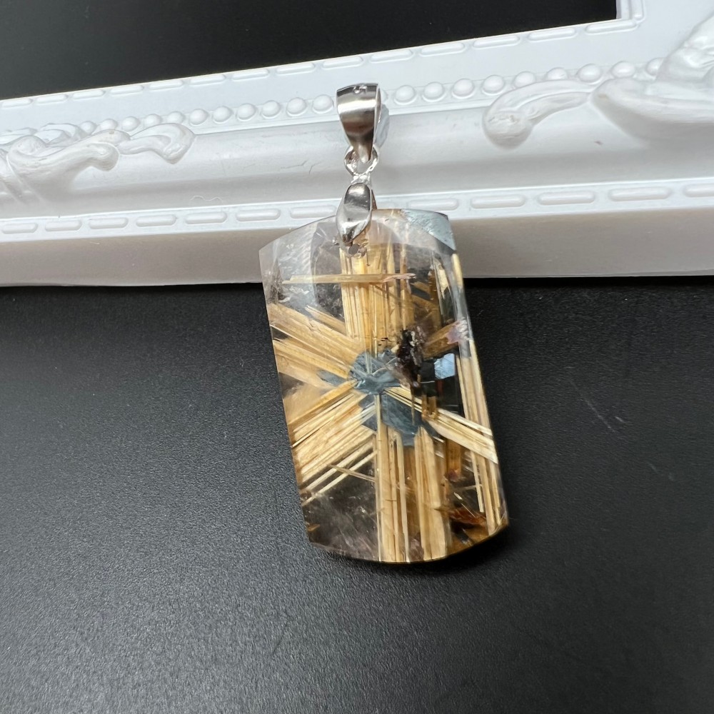 金鈦晶 金髮晶吊墜 金鈦晶 金髮晶吊墜