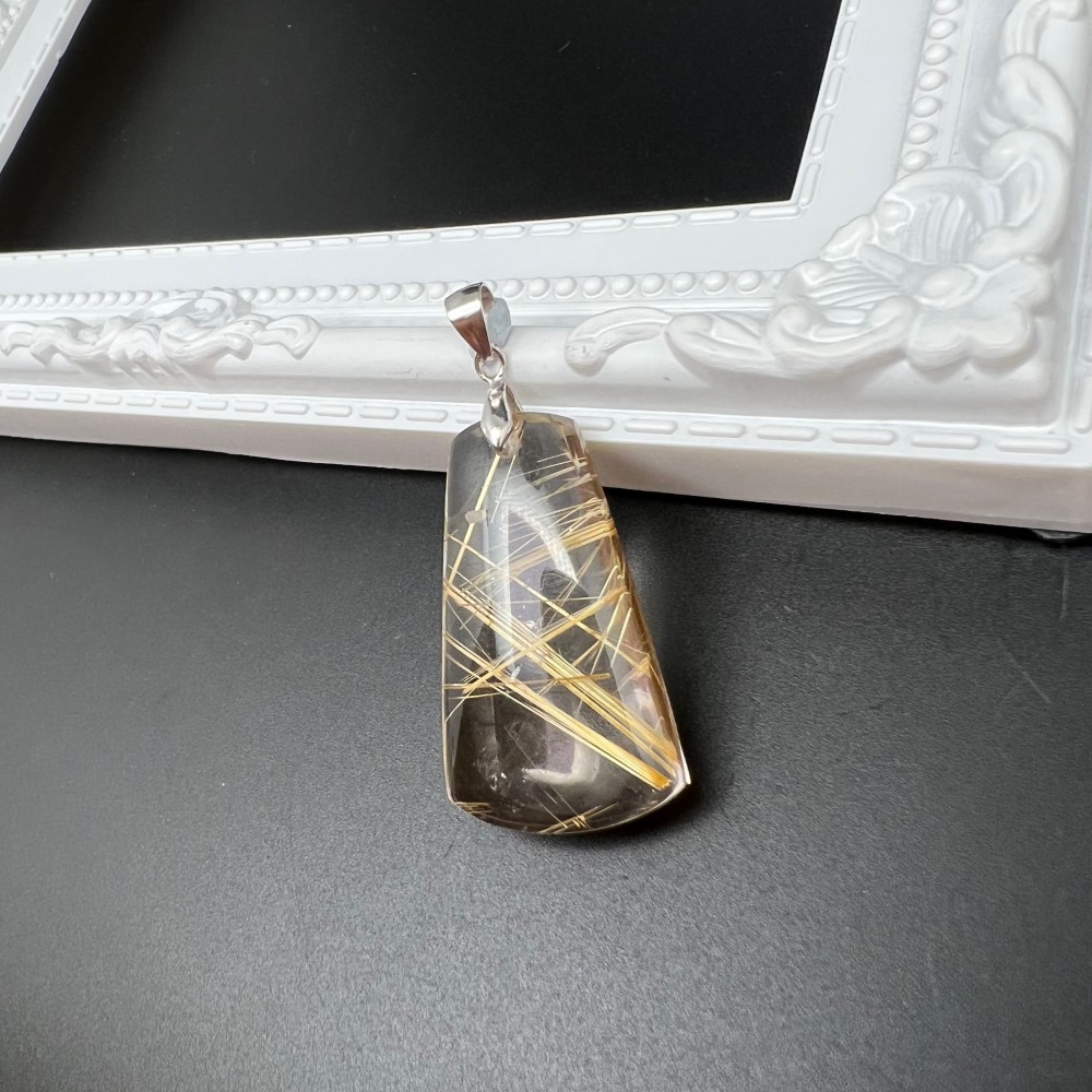 金鈦晶 金髮晶吊墜 金鈦晶 金髮晶吊墜