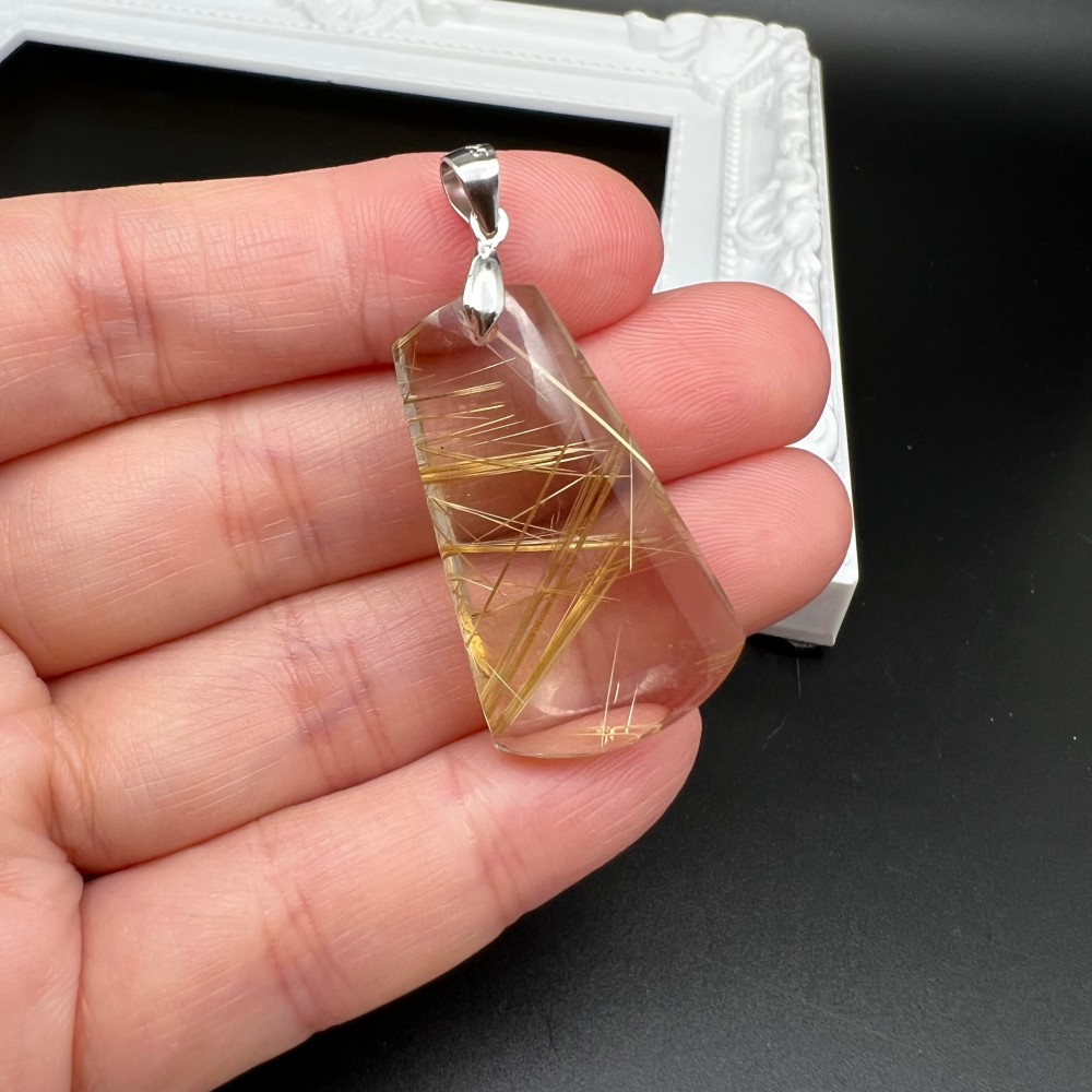 金鈦晶 金髮晶吊墜 金鈦晶 金髮晶吊墜