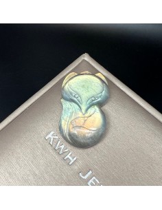 拉長石 閃光石狐狸吊墜