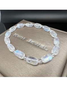 India Moonstone Cylindrical Bracelet