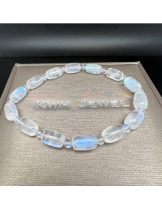 印度月光石 月亮石桶形手鏈