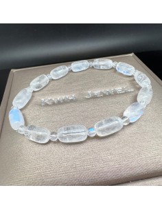 印度月光石 月亮石桶形手鏈