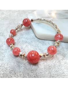 Rhodochrosite Silver Bracelet 2