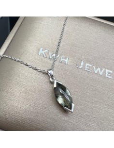 綠髮晶純銀吊墜