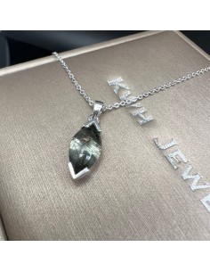 綠髮晶純銀吊墜 2