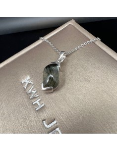 綠髮晶純銀吊墜 2