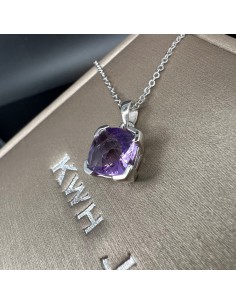 紫水晶純銀吊墜