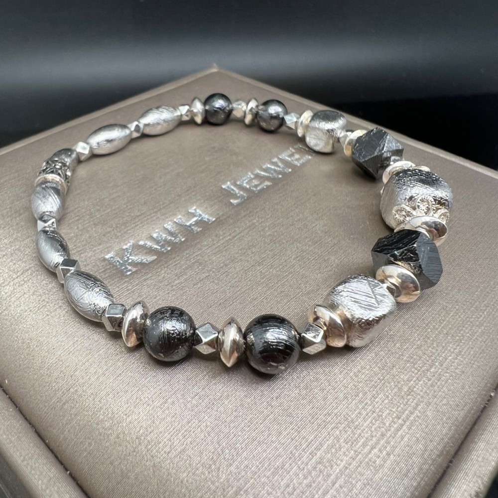 Meteorite Bracelet (Sweden) 6mm Meteorite Bracelet (Sweden) 6mm