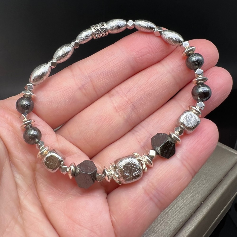Meteorite Bracelet (Sweden) 6mm Meteorite Bracelet (Sweden) 6mm
