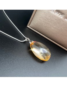 天然黃晶吊墜 吊咀