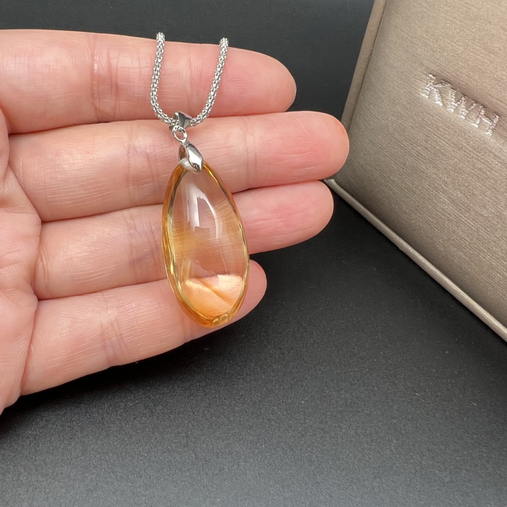 天然黃晶吊墜 吊咀 天然黃晶吊墜 吊咀