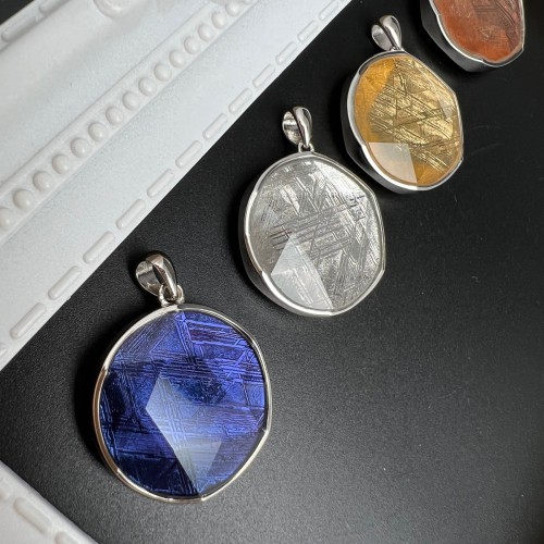 Star of David Meteorite Pendant