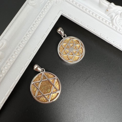 Meteorite Silver Pendant (Sweden)
