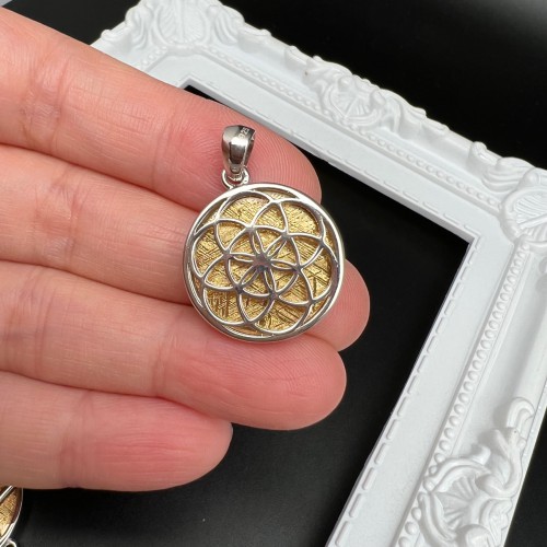 Meteorite Silver Pendant (Sweden)