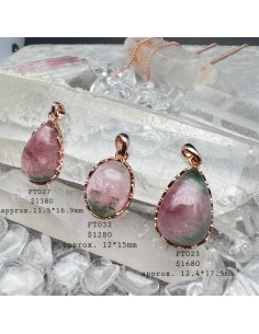 西瓜碧璽 碧茜純銀吊墜 吊咀