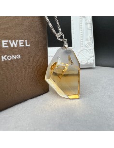 天然黃晶吊墜 吊咀