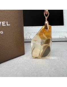 天然黃晶吊墜 吊咀