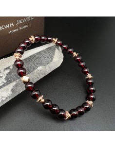 Garnet Silver Bracelet 2