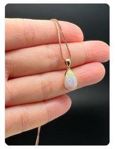 澳寶 歐泊18K玫瑰金吊墜