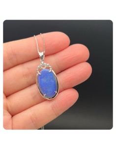 黑澳寶 黑歐泊18K金吊墜