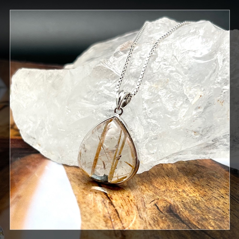 Golden Rutilated Quartz Pendant