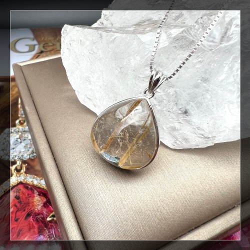 Golden Rutilated Quartz Pendant