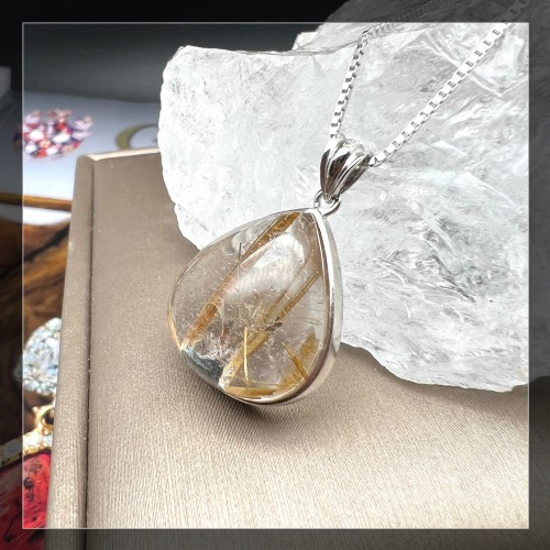 Golden Rutilated Quartz Pendant