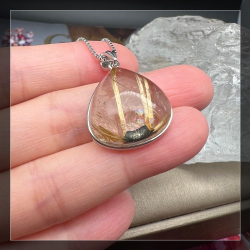 Golden Rutilated Quartz Pendant