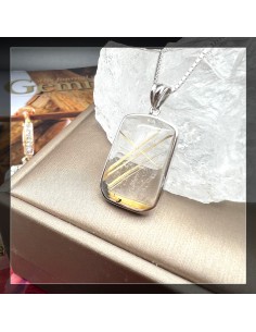 金鈦晶 金髮晶吊墜