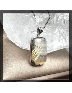 金鈦晶 金髮晶吊墜 2