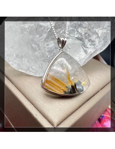 金鈦髮晶 金髮晶 鈦金髮吊墜 2