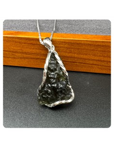 捷克隕石 莫爾道玻隕石純銀吊墜