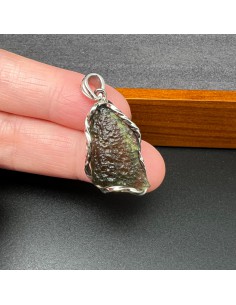 捷克隕石 莫爾道玻隕石純銀吊墜 2