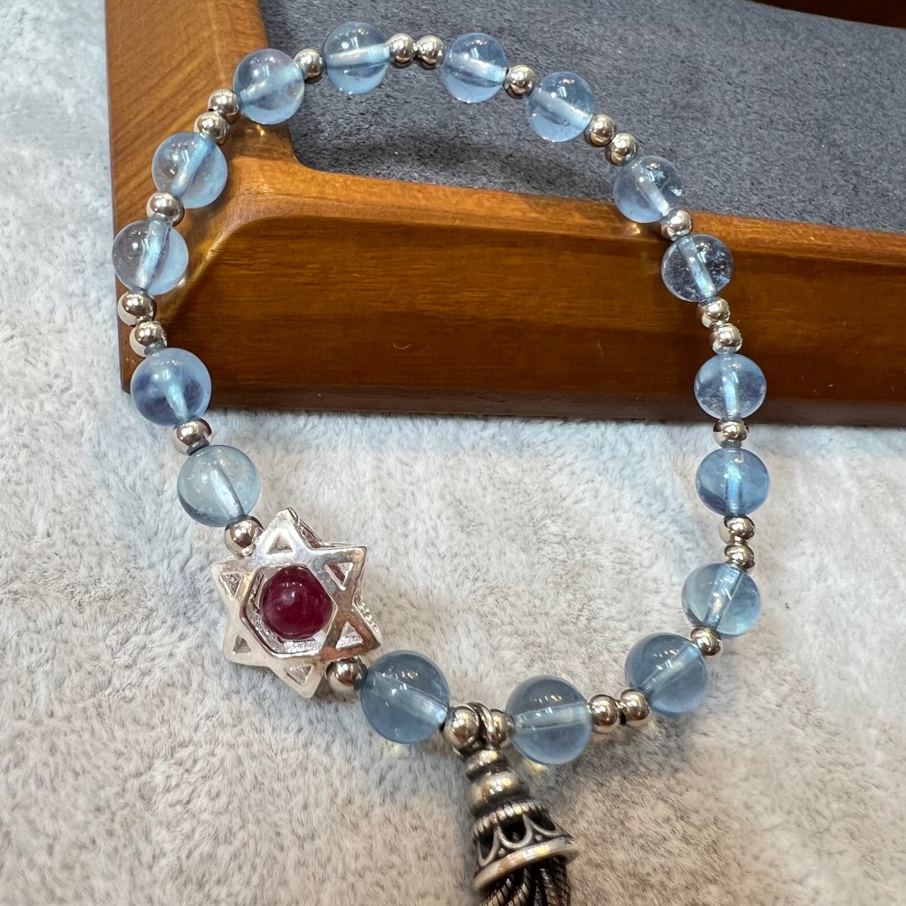 Aquamarine Silver Bracelet