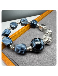 Meteorite Bracelet with Pietersite (Sweden)