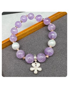 紫水晶純銀手鍊 配珍珠手鏈