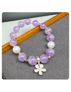 紫水晶純銀手鍊 配珍珠手鏈 2