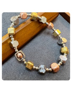 Meteorite mix silver bracelet (Sweden) 2
