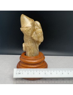 金髮晶竹報福鼠擺件