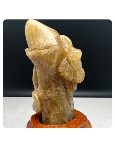 金髮晶竹報福鼠擺件 2