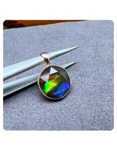 加拿大斑彩18K玫瑰金吊墜 14mm 2