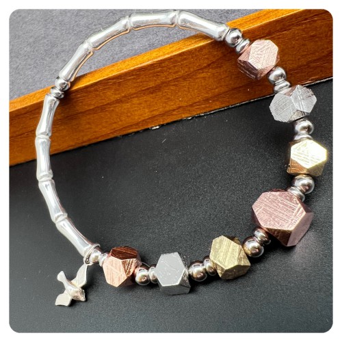 Meteorite mix silver bracelet (Sweden)