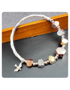 Meteorite mix silver bracelet (Sweden) 2