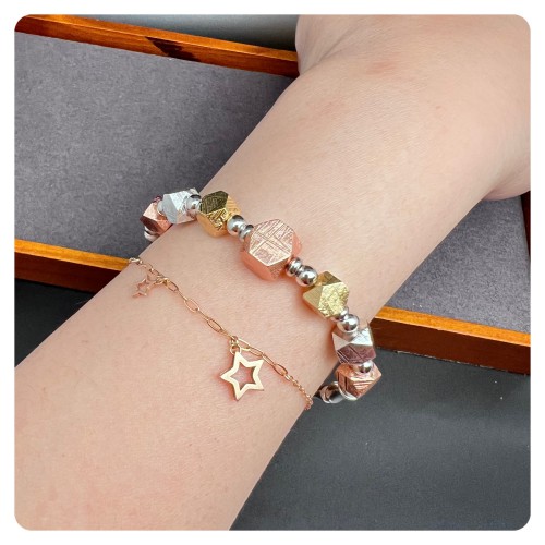 Meteorite mix silver bracelet (Sweden)