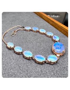 澳洲澳寶歐泊18K玫瑰金手鏈